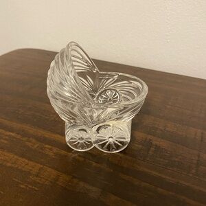 Glass Baby Carriage - vintage decor